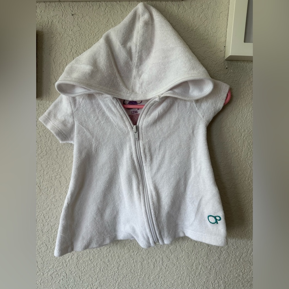 Terry cloth cover up baby girl